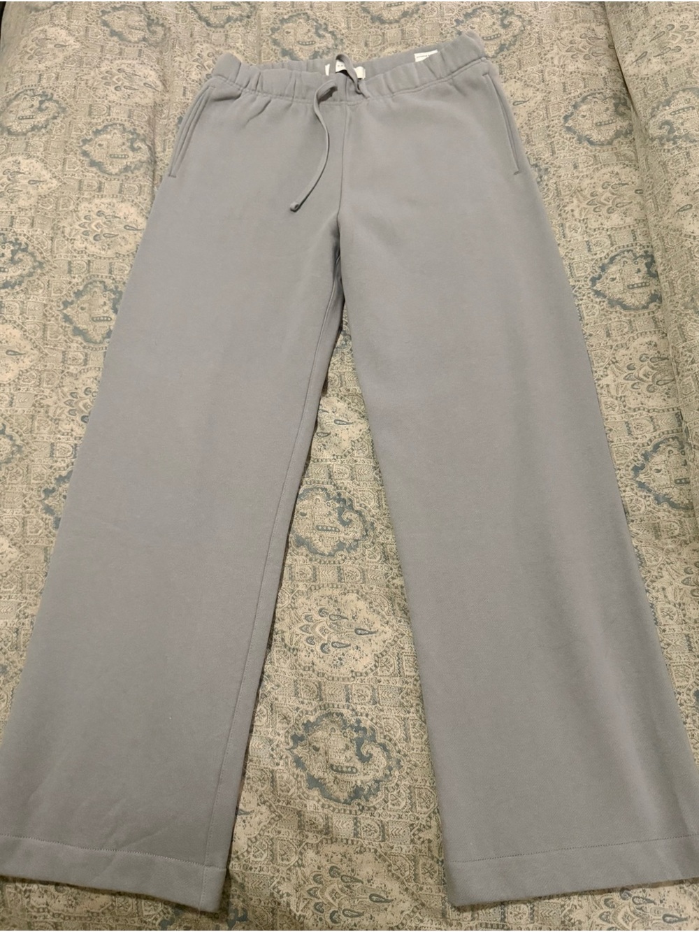 PacSun Light Gray Wide-Leg Drawstring Pants